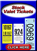 In Stock Valet Parking Tickets