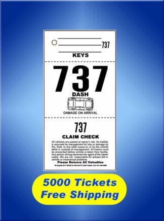 #AVT3-CF 5,000 Tickets FREE Shipping Valet Ticket Special