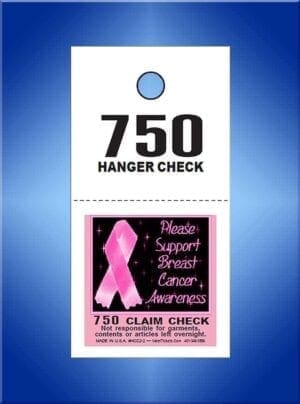 2 Part Color Print Coat Check Breast Cancer Awareness #SCC2-2