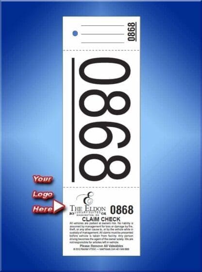 3 Part Custom Printed Giant Number Tickets 1,000 #VT3GC