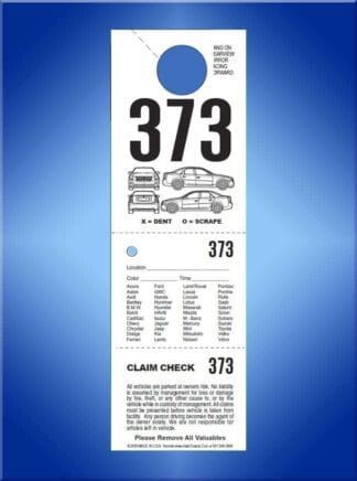#VT3HAND (3 Part Std Hanging Tickets - Car Diagram 1,000)