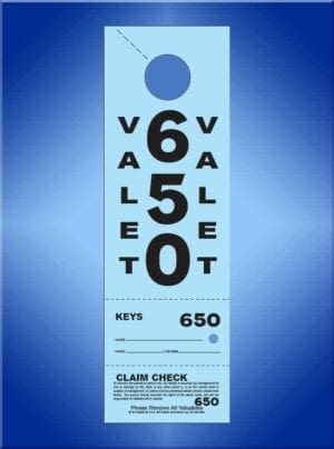 #VT3HANV             3 Part Hanging Valet Ticket Vertical Print