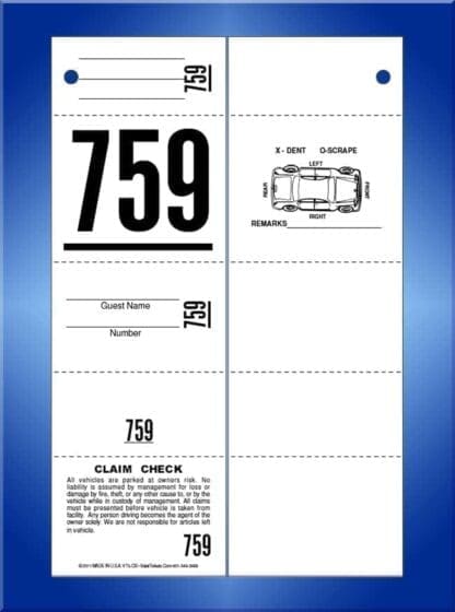 #VT5-CB (5 Part Ticket with Car Damage Diagram on Back 1,000)