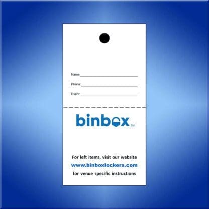 Custom Security Bag Check Tickets Printed 2 sides with Color Logo