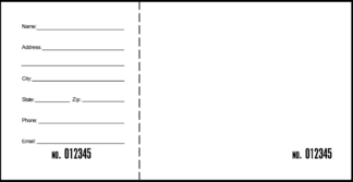 Raffle Tickets Large Color Ink - 5 1/2 x 2 7/8 - Design Your Own