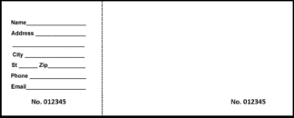 Raffle Tickets Standard Color Ink - 5 1/2 x 2 1/8 - Design Your Own